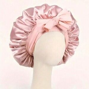 Amazon Pink Satin Hair Tool Bonnet